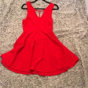 Red Caged Fit and Flare Dress (LRD)